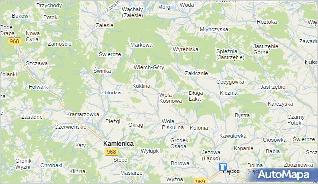 mapa Wola Kosnowa, Wola Kosnowa na mapie Targeo