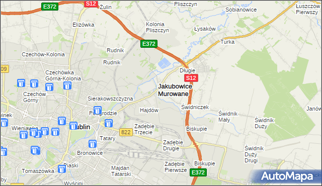 mapa Wólka powiat lubelski, Wólka powiat lubelski na mapie Targeo