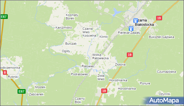 mapa Wólka Ratowiecka, Wólka Ratowiecka na mapie Targeo
