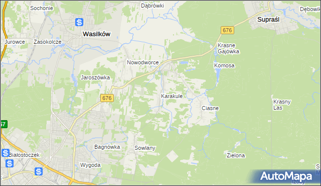 mapa Karakule, Karakule na mapie Targeo