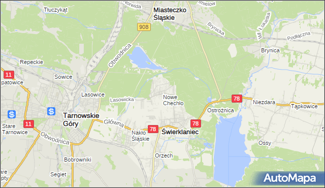 mapa Nowe Chechło, Nowe Chechło na mapie Targeo