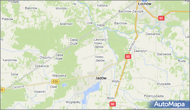 mapa Nowy Jadów, Nowy Jadów na mapie Targeo