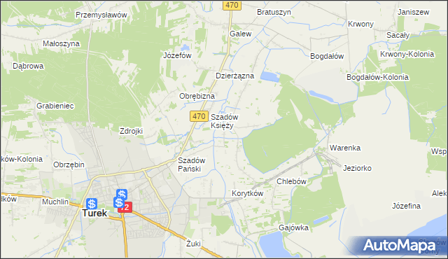 mapa Pęcherzew, Pęcherzew na mapie Targeo