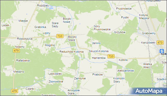 mapa Sikucin, Sikucin na mapie Targeo