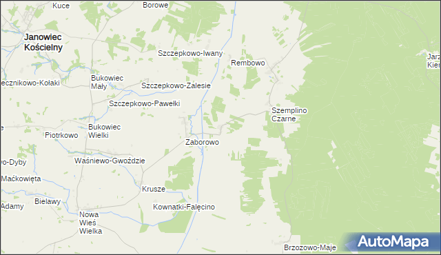 mapa Szemplino Wielkie, Szemplino Wielkie na mapie Targeo