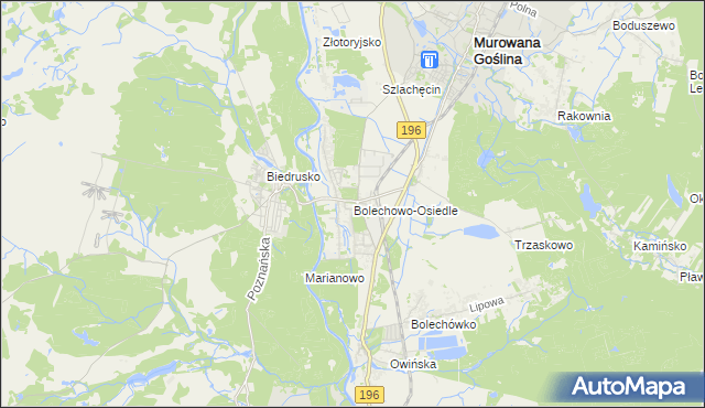 mapa Bolechowo-Osiedle, Bolechowo-Osiedle na mapie Targeo