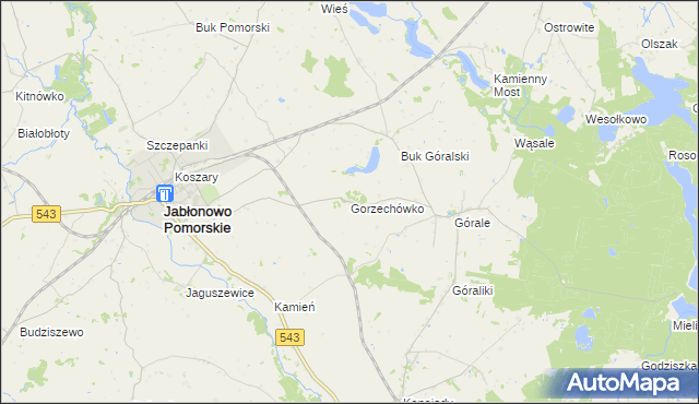 mapa Gorzechówko, Gorzechówko na mapie Targeo