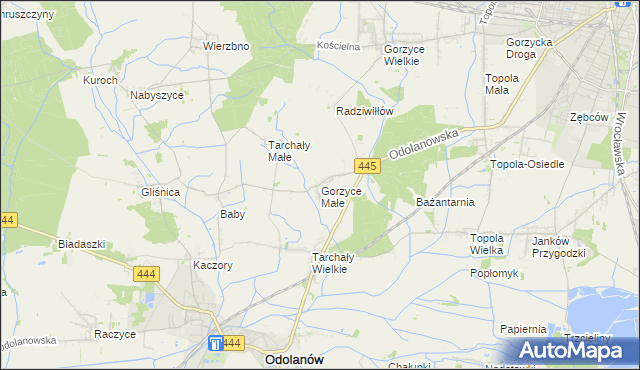 mapa Gorzyce Małe, Gorzyce Małe na mapie Targeo