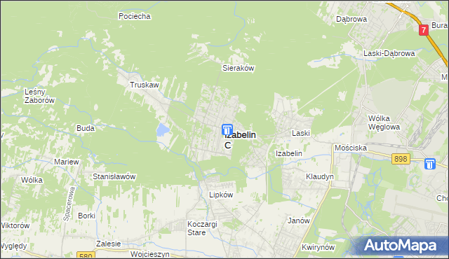 mapa Izabelin C, Izabelin C na mapie Targeo