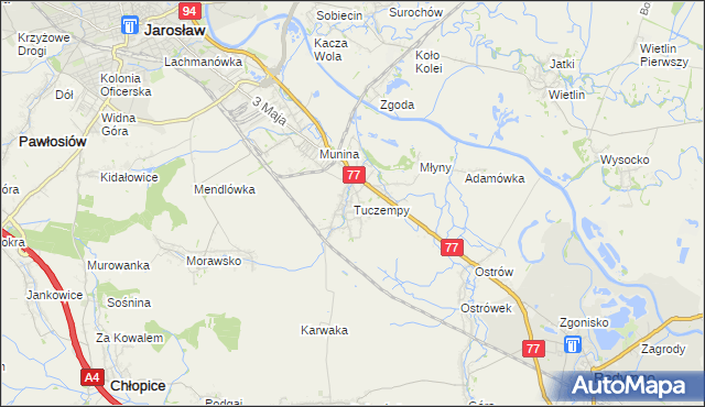 mapa Tuczempy, Tuczempy na mapie Targeo