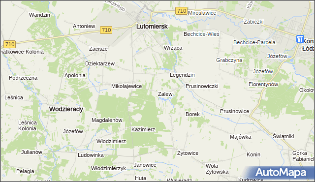 mapa Zalew, Zalew na mapie Targeo