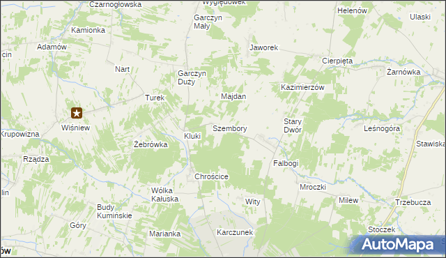 mapa Abramy, Abramy na mapie Targeo