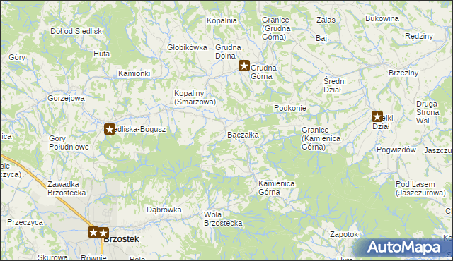 mapa Bączałka, Bączałka na mapie Targeo
