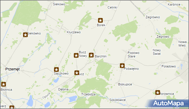 mapa Barchlin, Barchlin na mapie Targeo