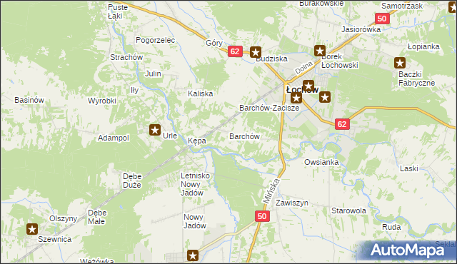 mapa Barchów, Barchów na mapie Targeo