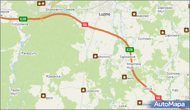 mapa Barłomino, Barłomino na mapie Targeo