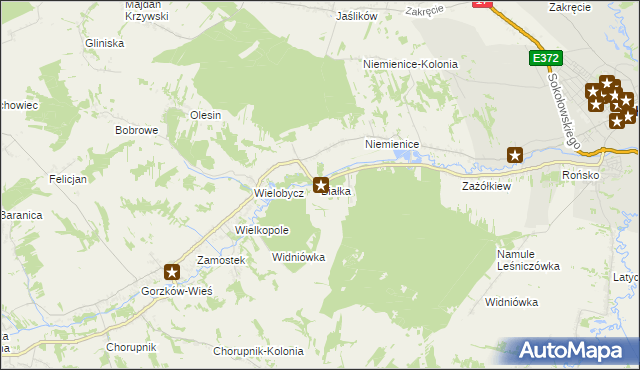 mapa Białka gmina Krasnystaw, Białka gmina Krasnystaw na mapie Targeo