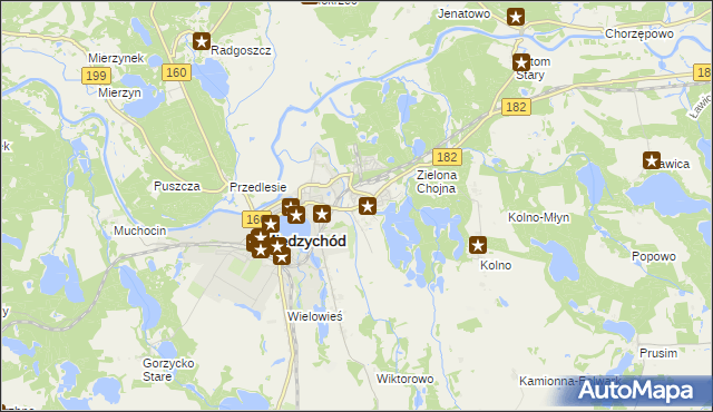 mapa Bielsko gmina Międzychód, Bielsko gmina Międzychód na mapie Targeo