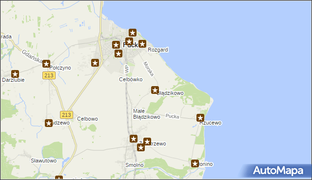 mapa Błądzikowo, Błądzikowo na mapie Targeo