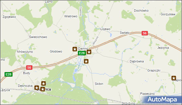 mapa Bobrowniki gmina Damnica, Bobrowniki gmina Damnica na mapie Targeo