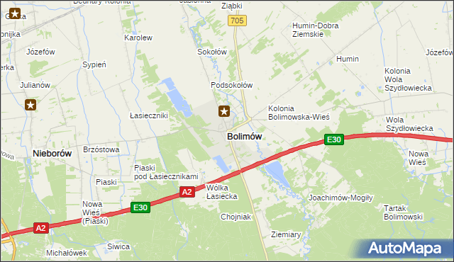 mapa Bolimów, Bolimów na mapie Targeo