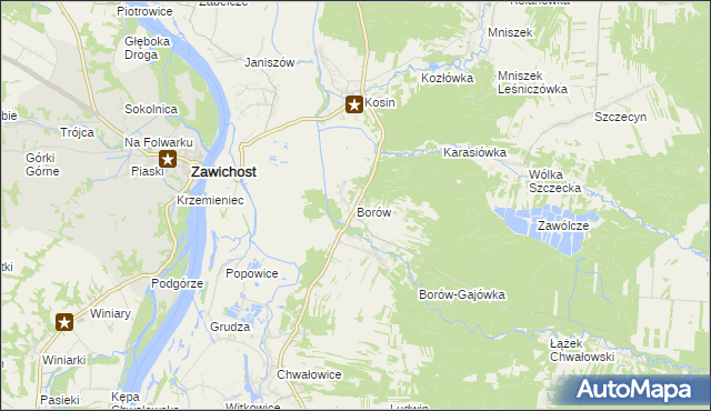 mapa Borów gmina Annopol, Borów gmina Annopol na mapie Targeo
