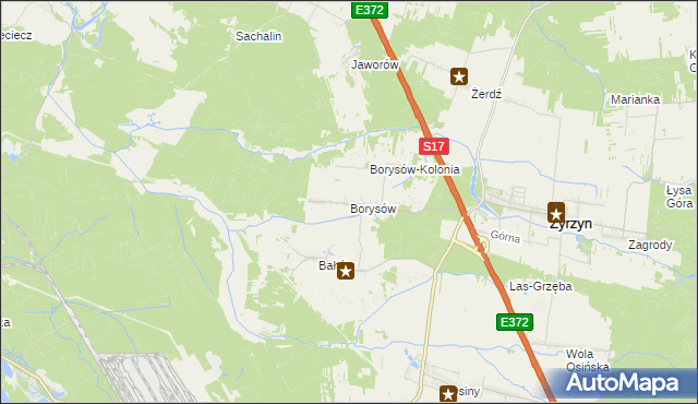 mapa Borysów, Borysów na mapie Targeo