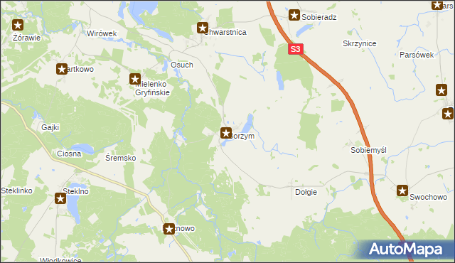 mapa Borzym, Borzym na mapie Targeo