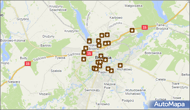 mapa Brodnica, Brodnica na mapie Targeo