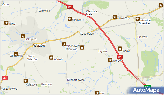 mapa Bryłówek, Bryłówek na mapie Targeo