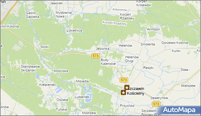 mapa Budy Kaleńskie, Budy Kaleńskie na mapie Targeo