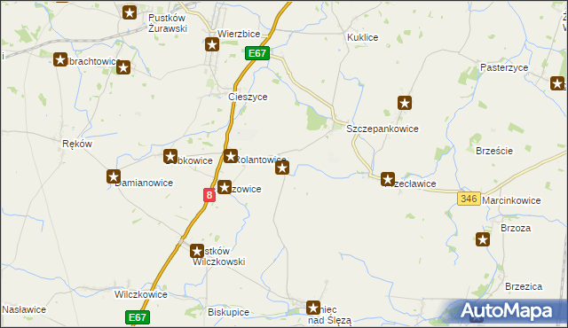 mapa Budziszów gmina Kobierzyce, Budziszów gmina Kobierzyce na mapie Targeo