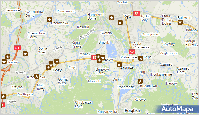 mapa Bujaków, Bujaków na mapie Targeo