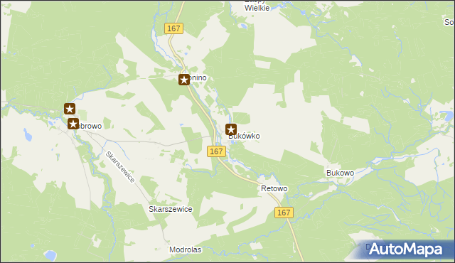 mapa Bukówko, Bukówko na mapie Targeo