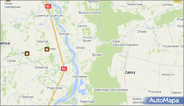 mapa Burlaki, Burlaki na mapie Targeo