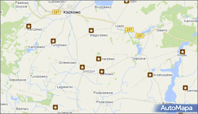 mapa Charzewo, Charzewo na mapie Targeo