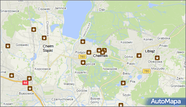 mapa Chełmek powiat oświęcimski, Chełmek powiat oświęcimski na mapie Targeo