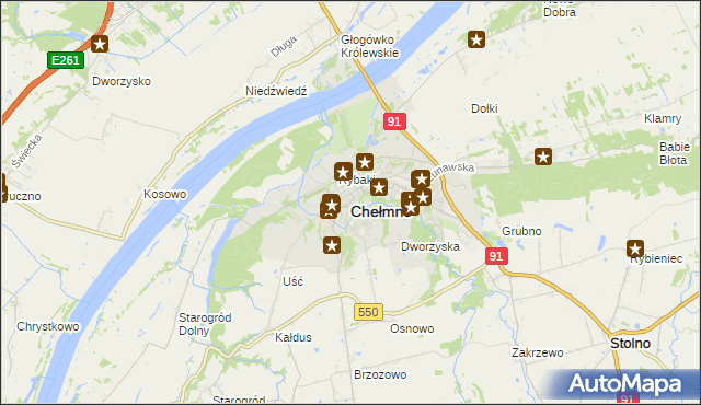 mapa Chełmno, Chełmno na mapie Targeo