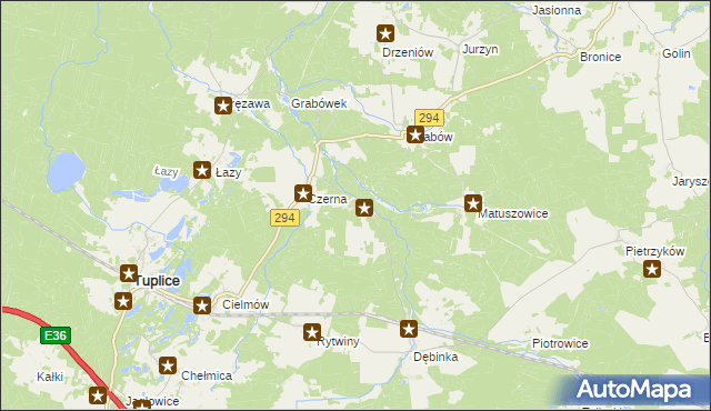 mapa Chlebice, Chlebice na mapie Targeo