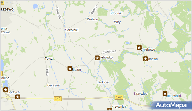 mapa Chlebówko, Chlebówko na mapie Targeo