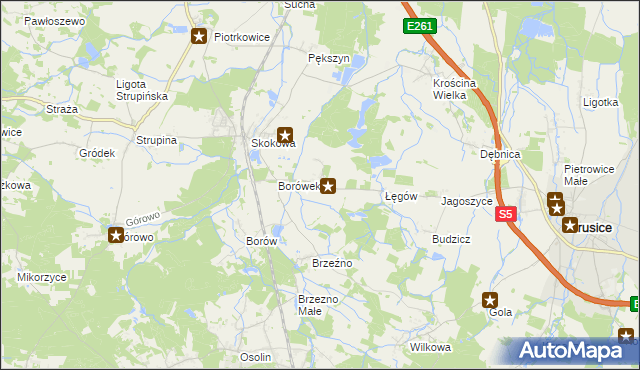 mapa Chodlewko, Chodlewko na mapie Targeo