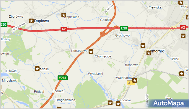 mapa Chomęcice, Chomęcice na mapie Targeo