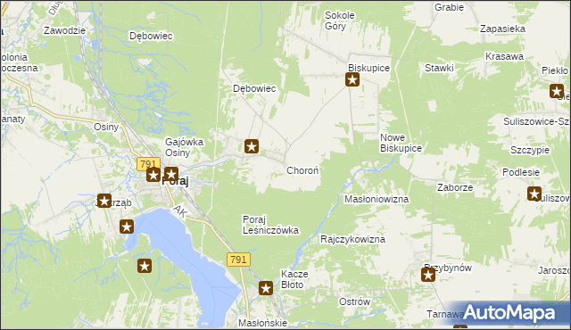 mapa Choroń, Choroń na mapie Targeo