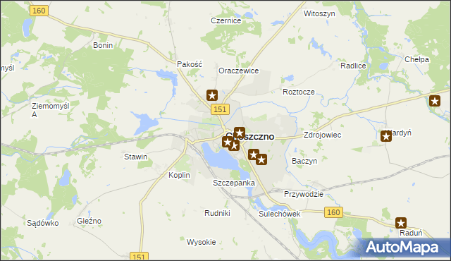 mapa Choszczno, Choszczno na mapie Targeo