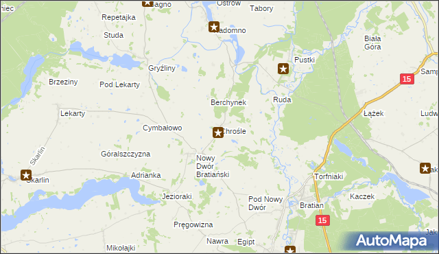 mapa Chrośle, Chrośle na mapie Targeo