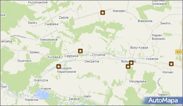 mapa Chruślina, Chruślina na mapie Targeo