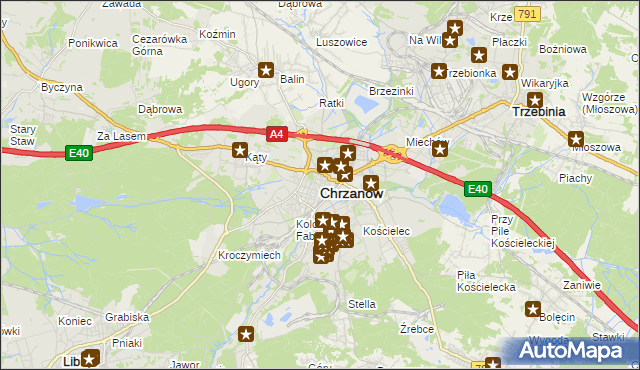 mapa Chrzanów, Chrzanów na mapie Targeo
