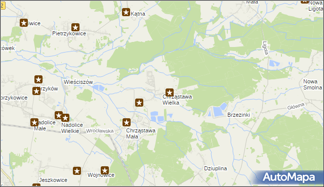 mapa Chrząstawa Wielka, Chrząstawa Wielka na mapie Targeo