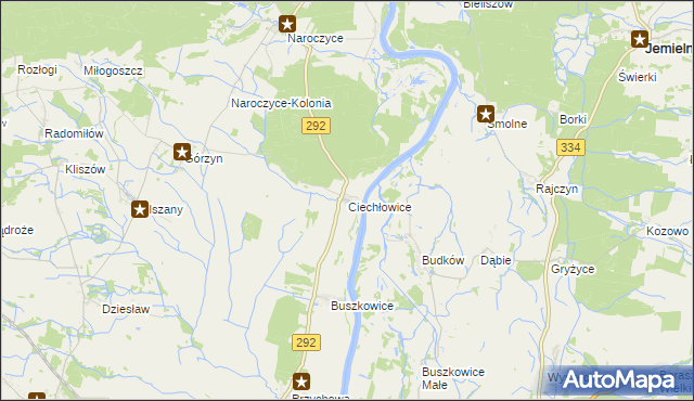 mapa Ciechłowice, Ciechłowice na mapie Targeo