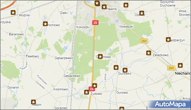 mapa Cielimowo, Cielimowo na mapie Targeo